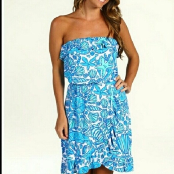 Lilly Pulitzer Flor strapless ruffle dress - Picture 2 of 3